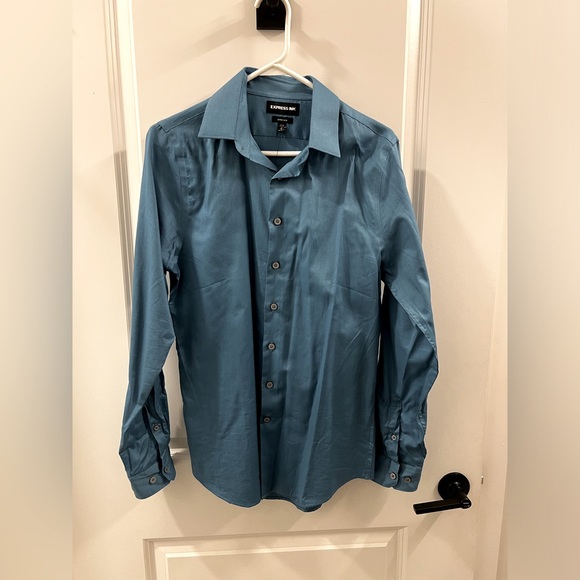 Express 1MX Extra Slim Button Down Shirt - Size Small - Picture 1 of 4